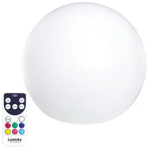 Comparateur de prix : LUMISKY Boule lumineuse sans fil flottante LED Polyéthylène Multicolore D60CM