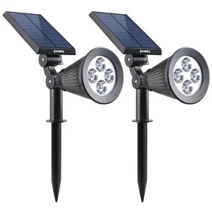 Comparateur de prix : LUMISKY Lot de 2 spots solaires projecteurs SPIKY W34 Noir Plastique 100LM TU