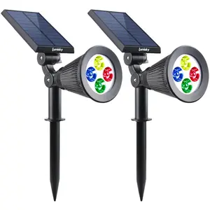 Comparateur de prix : Lumisky Lot de 2 spots solaires projecteur SPIKY C34 Noir Plastique 100LM TU