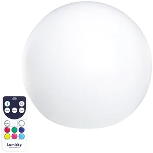 Comparateur de prix : LUMISKY Sphère Led sans fil télécommandable 30 cm - Multicolore
