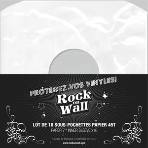 Rock on wall Pack de 10 Sous-pochettes en papier pour Vinyle 45 toursVendu parfnac