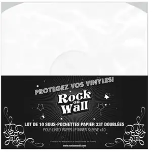 Comparateur de prix : Rock on wall Sous pochette papier 33t doublee x10 pour vinyle