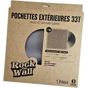 KPDP Lot de 10 pochettes extérieures rigides 33T Objet dérivé pas cher