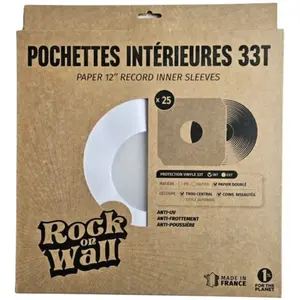 Pochettes vinyle Rock on wall Sous-pochette papier 33T doublée (lot de...Vendu parson-video
