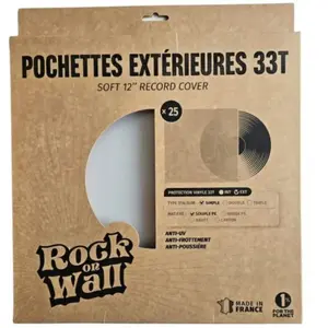 Comparateur de prix : Pochettes vinyle Rock on wall Pochette extérieures souples 33T (lot de...