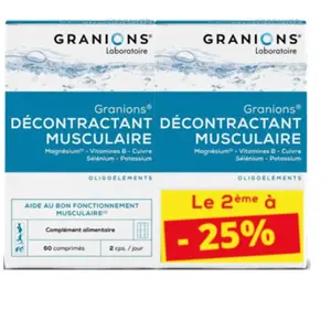 Comparateur de prix : Granions décontractant musculaire lot de 2 x 60 comprimés