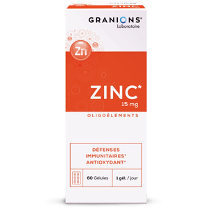Comparateur de prix : Granions zinc 15 mg 60 gélules