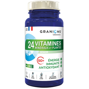 Comparateur de prix : Granions 24 Vitamines Sénior Energie Immunité Antioxydant 90 Comprimés