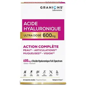 Comparateur de prix : Granions Acide hyaluronique Complexe hydratation 60 comprimés