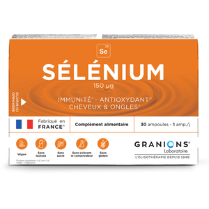Comparateur de prix : Granions Oligo Sélénium 150µg 30 ampoules