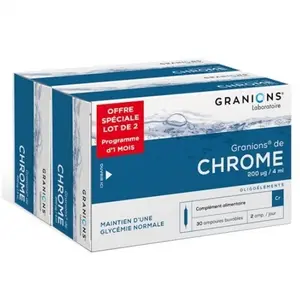 Comparateur de prix : Granions duo de chrome 2x30 ampoules 120ml