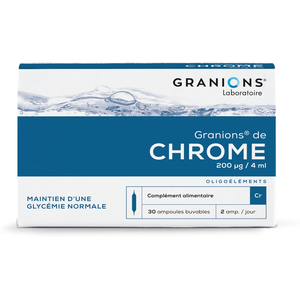 Comparateur de prix : Granions de Chrome 200 ug 30 ampoules