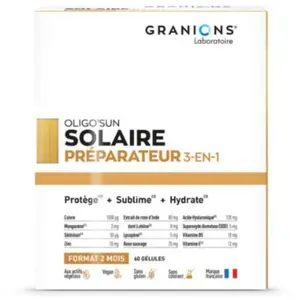 Comparateur de prix : Granions Préparateur Solaire 3-en-1 - 2 Mois - 2 x 30 Comprimés