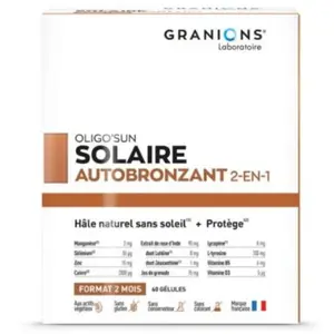 Granions Solaire Auto-Bronzant 2-en-1 - 2 Mois - 2 x 30 ComprimésVendu pardocmorris