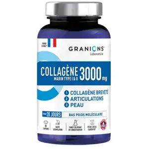 Comparateur de prix : Granions Collagène Marin Type I & II 3000mg - 80 Comprimés