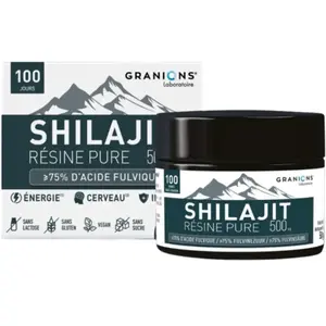 Granions Shilajit Résine 500mg Energie Cerveau Immunité 50g 100 jours pas cher