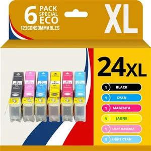 Comparateur de prix : 123Consommables Pack compatible EPSON 24XL, 6 cartouches