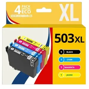 Comparateur de prix : 123CONSOMMABLES - 503XL - Cartouches d'encre Compatible pour Epson 503 XL pour E