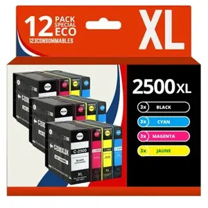 Comparateur de prix : 123CONSOMMABLES - PGI-2500XL - Cartouche Encre Compatible pour Canon PGL-2500 PG