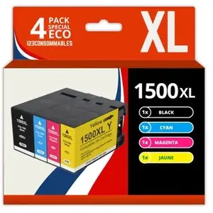 Comparateur de prix : 123CONSOMMABLES - PGI-1500XL - cartouches d'encre compatible avec Canon PGI-1500