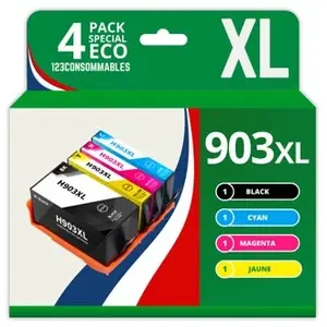 Comparateur de prix : 123CONSOMMABLES - 903 XL - Cartouche compatible avec HP 903 903XL Cartouches d'e