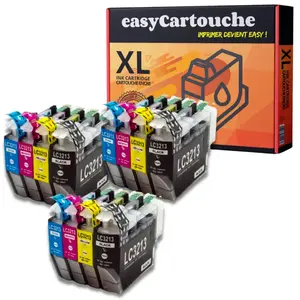Comparateur de prix : 123Consommables Pack compatible BROTHER LC-3213 XL 12 cartouches
