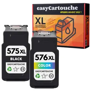 Comparateur de prix : 123CONSOMMABLES - Pack compatible CANON PG-575XL/CL-576XL, 2 cartouches