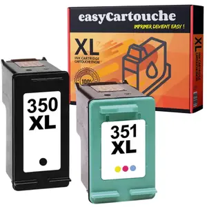123CONSOMMABLES Pack 2 cartouches compatibles HP 350XL 351XL noir et couleur pas cher
