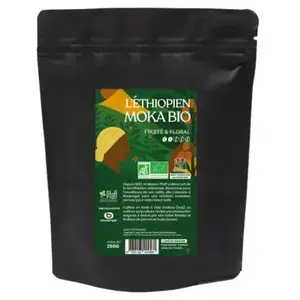 Café grain PFAFF 250G L'Ethiopien Moka Bio - Intensité 2Vendu parboulanger