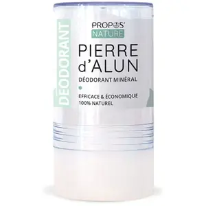 Comparateur de prix : Propos'Nature - Stick déodorant Pierre d'alun 100% naturelle - 115g