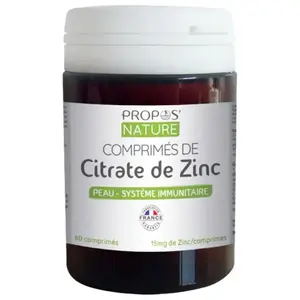 Propos'Nature Citrate de Zinc 60 comprimés pas cher