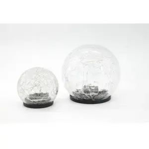 Comparateur de prix : Sphère solaire GALIX - Effet verre brisé - Ø 15cm - 25 LED blanches