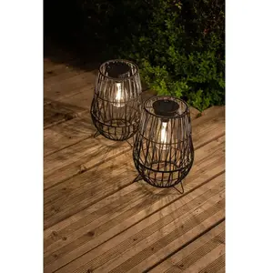 Comparateur de prix : Lampe solaire décorative à filament blanc chaud H30cm - GALIX