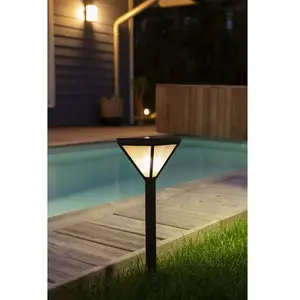 Comparateur de prix : Lanterne solaire inox verre perlé 25 lumens blanc chaud - GALIX