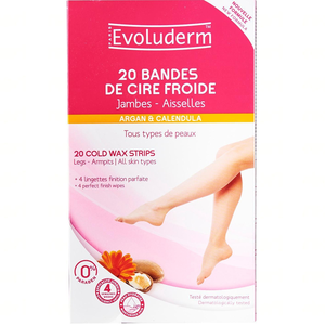 Bandes de cire froide Jambes-Aisselles x20 EVOLUDERM pas cher