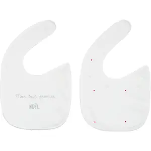 Trois Kilos Sept Lot de 2 bavoirs de naissance Noël pas cher