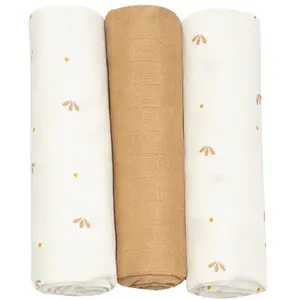 Lot de 3 langes en mousseline Gatsby écru (70 x 70 cm) pas cher