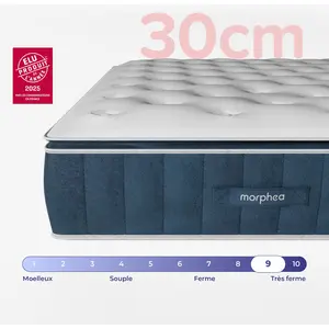 Morphea France Matelas hybride luxe Victoria - mémoire de forme - 30cm, 90x200cm pas cher
