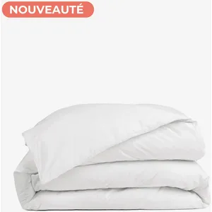 Housse De Couette 220x240cm - Blanc - 100% Percale De Coton - Morphea