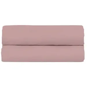 Comparateur de prix : Drap Housse 160x200cm - Rose Pâle - 100% Percale De Coton - Morphea