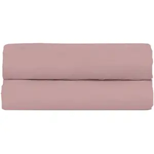 Drap Housse 140x200cm - Rose Pâle - 100% Percale De Coton - Morphea pas cher