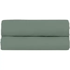 Comparateur de prix : Drap Housse 160x200cm - Vert - 100% Percale De Coton - Morphea