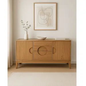 UNIQKA Kyoto - Buffet vintage en teck massif 165 cm