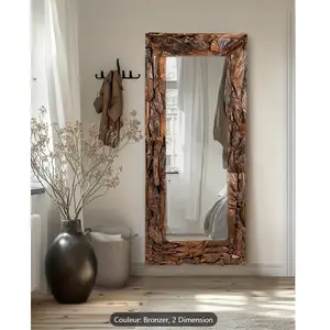 Comparateur de prix : Boima - miroir en bois de teck finition antique
