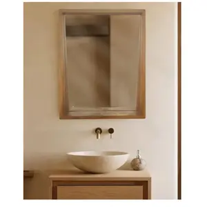 Uniqka-design Uniqka - Rovio - Grand Miroir Mural Rectangulaire En Bois De Manguier