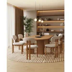Comparateur de prix : Uniqka - Lot de 4 chaises Zuno en tissu beige et pieds métal OS