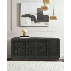 Uniqka-design Zaraya - buffet bas sculpté en bois massif de manguier 185 cmVendu parnature-et-decouvertes