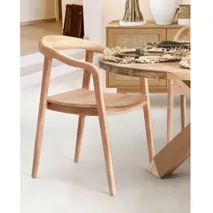 Chaise en teck massif - Uniqka pas cher
