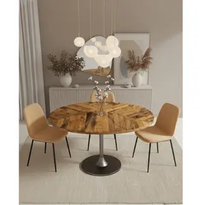 Comparateur de prix : Uniqka - Sofia - Table ovale 8 personnes en bois massif - 160x90x78 cm...