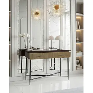 Uniqka-design - Moon - Console finition laiton vieilli 90 cm